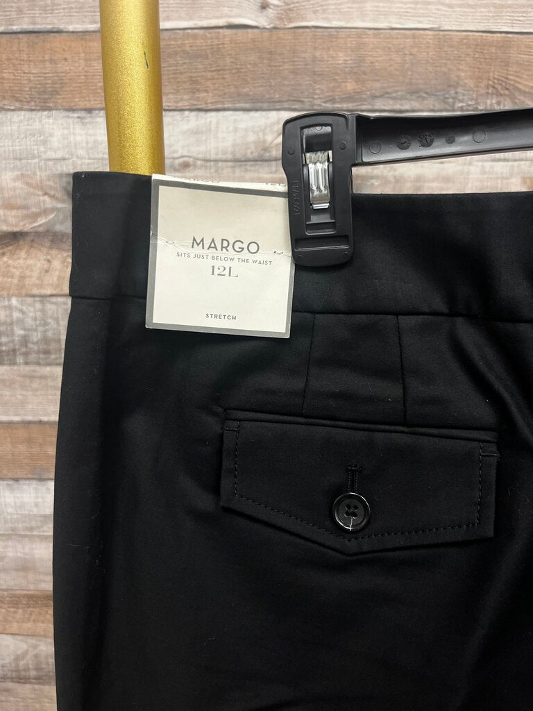 NWT Ann Taylor Margo Stretch Black Dress Pants Size 12 Long