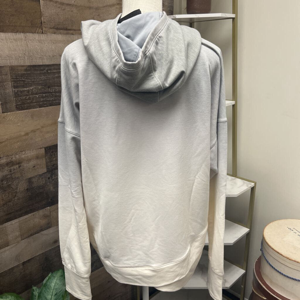 Calia by Carrie Underwood Gray & Cream Dip Dyed Hoodie Size XL