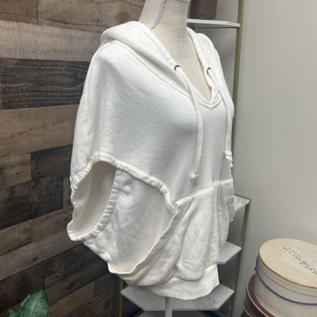 Akemi & Kin Cream Sleevless Cocoon Hoodie Size XL