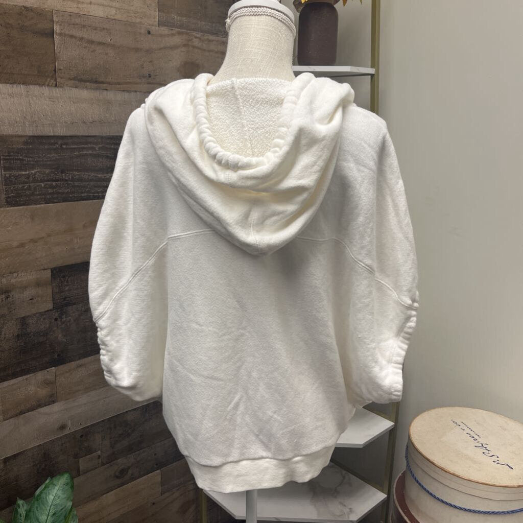 Akemi & Kin Cream Sleevless Cocoon Hoodie Size XL