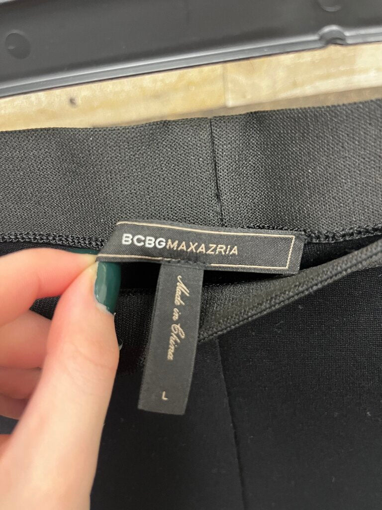 BCBGMaxazria "Lacie" Black Sequence Leggings Size L
