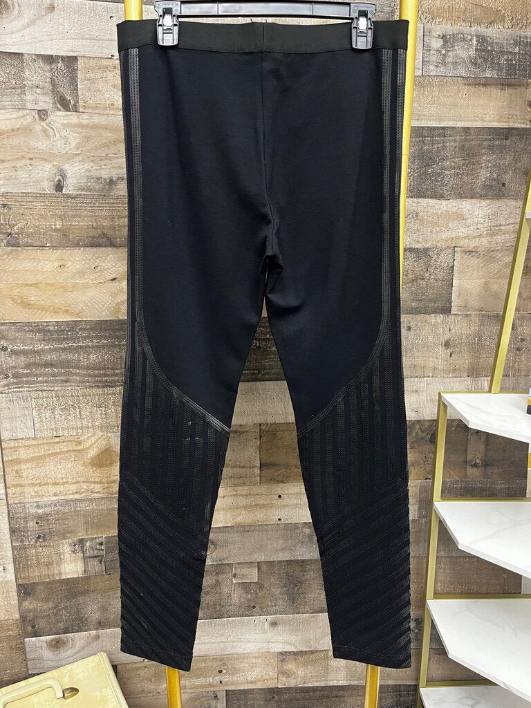 BCBGMaxazria "Lacie" Black Sequence Leggings Size L