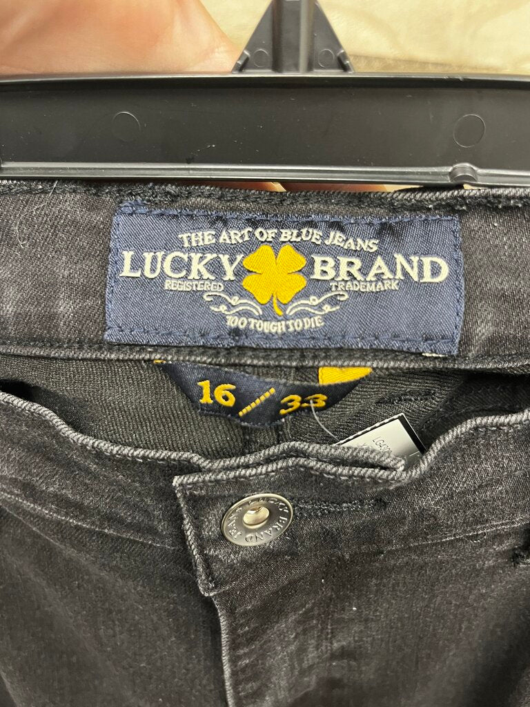 Lucky Brand Black Sofia Boot Jeans Size 16/33