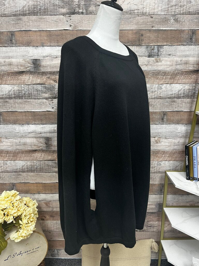 NWT IMAN Black Poncho Style Sweater Size XL