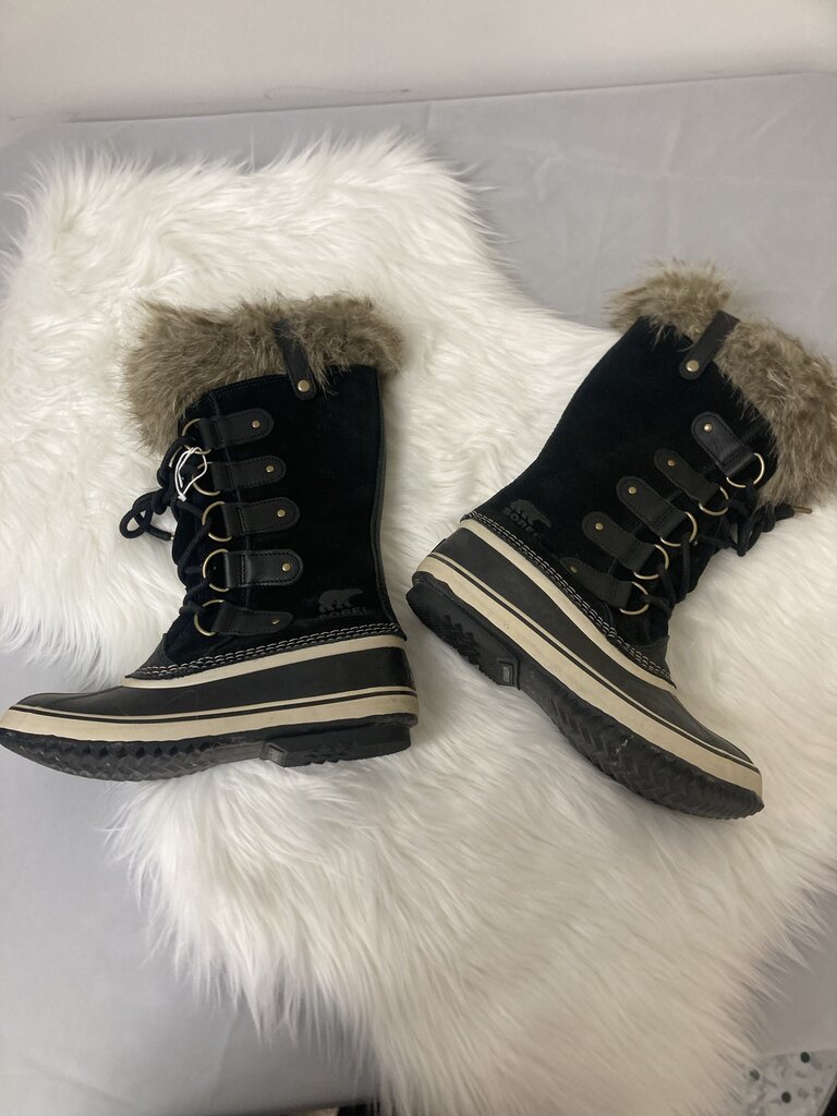 Sorel Black Joan of Arctic Winter Boots Size 10