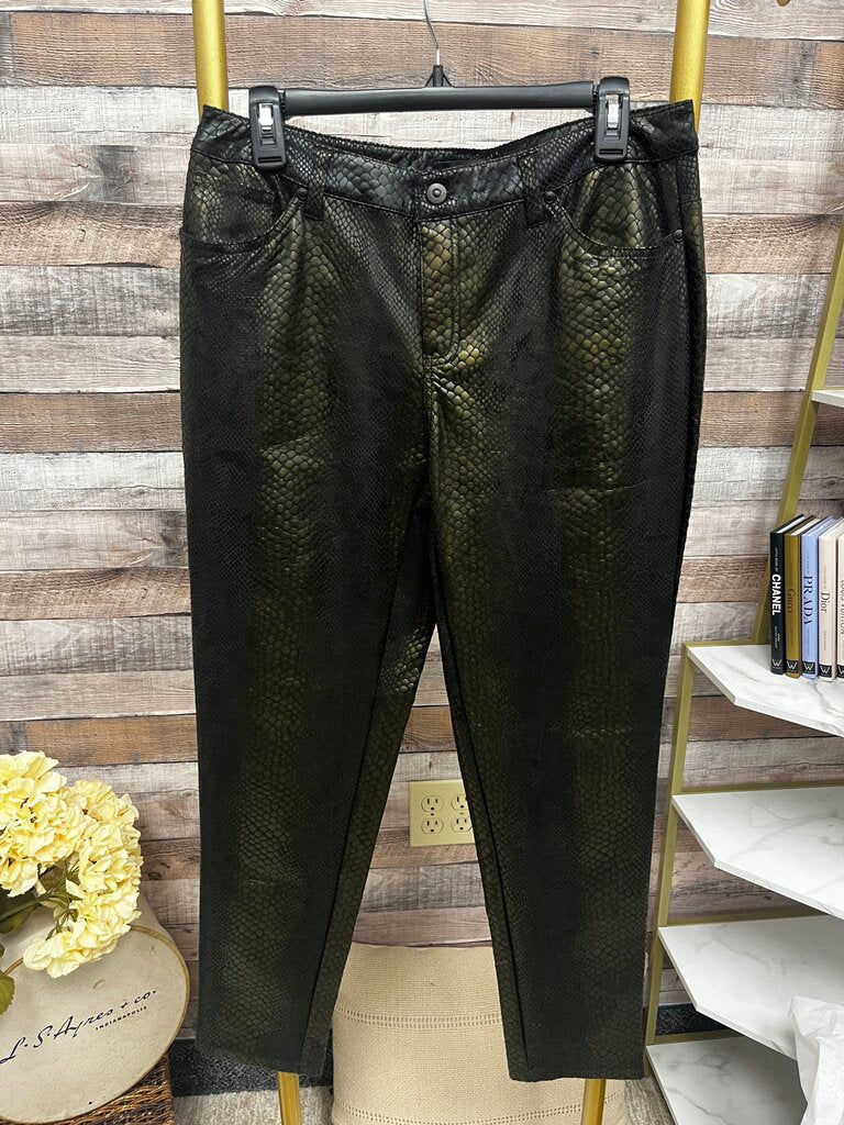 Eric Green Faux Snake Skin Leather Pants Size 10