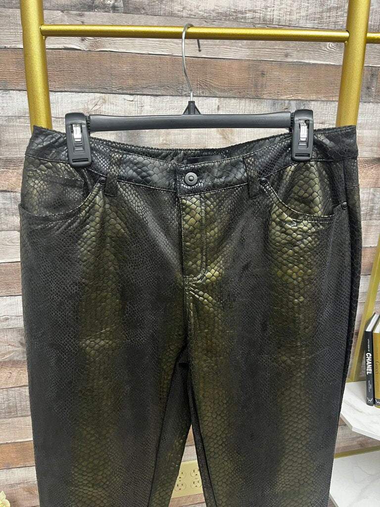 Eric Green Faux Snake Skin Leather Pants Size 10