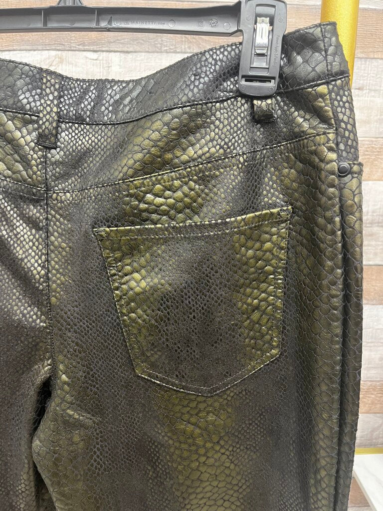 Eric Green Faux Snake Skin Leather Pants Size 10