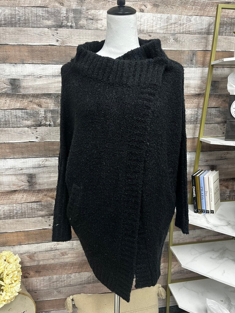 Figwood Black 1 Button Cardigan OS