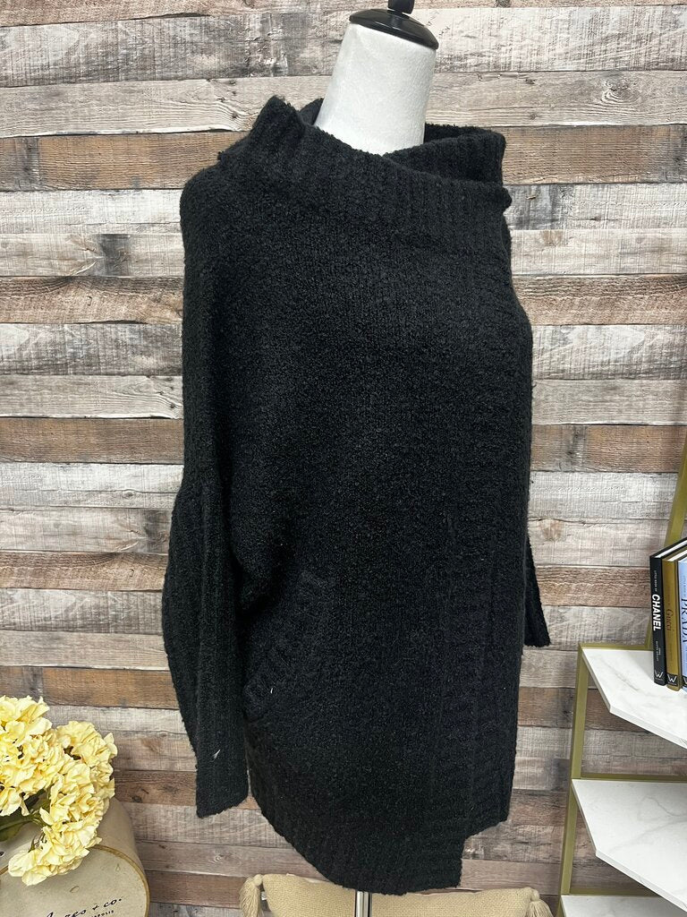 Figwood Black 1 Button Cardigan OS