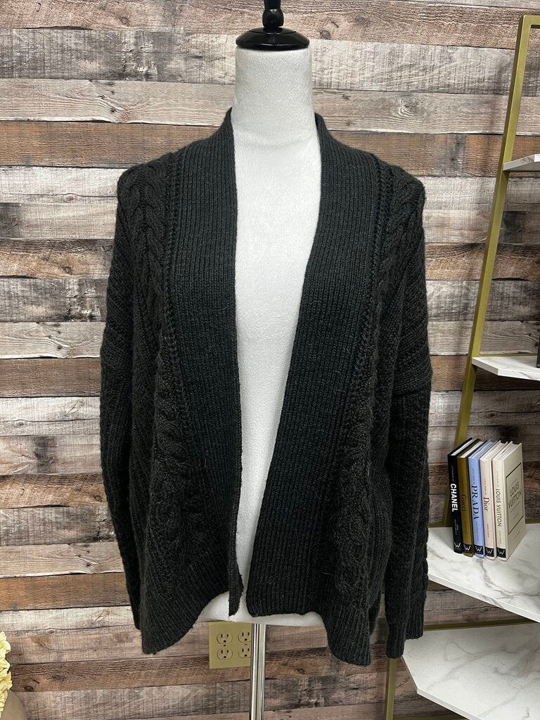 Gap Gray Chunky Cable Knit Cardigan Size XS
