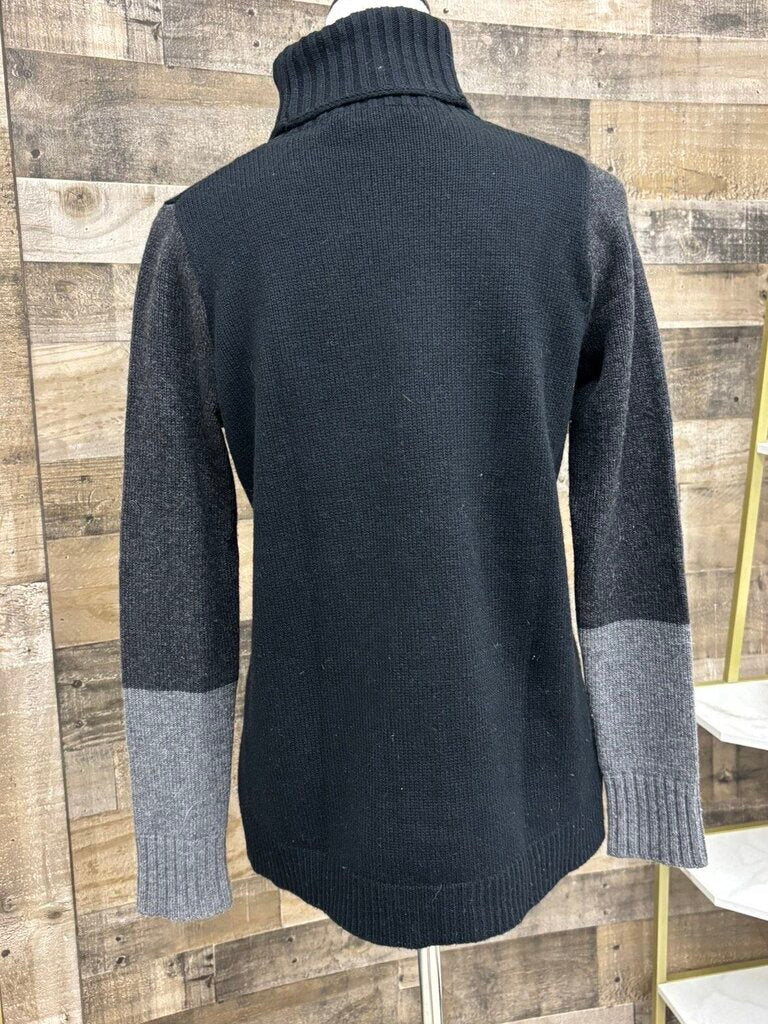 Vince Black Turtleneck w/Gray Sleeves Size S