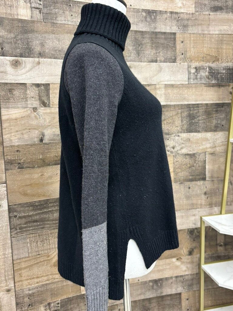 Vince Black Turtleneck w/Gray Sleeves Size S