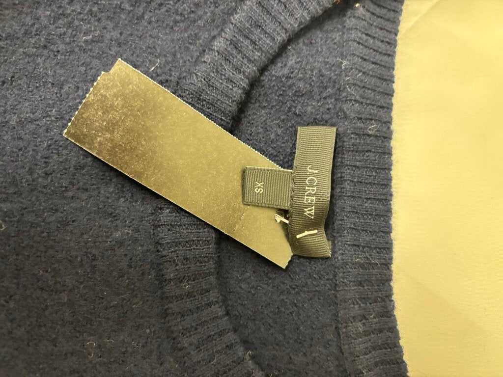 J Crew Navy Wool Sweater Size XS
