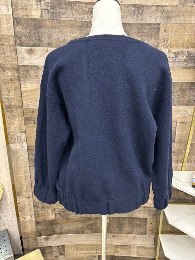 J Crew Navy Wool Sweater Size XS