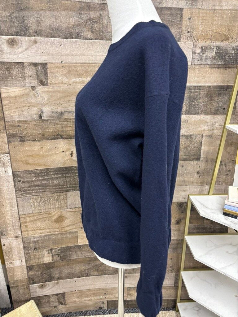 J Crew Navy Wool Sweater Size XS