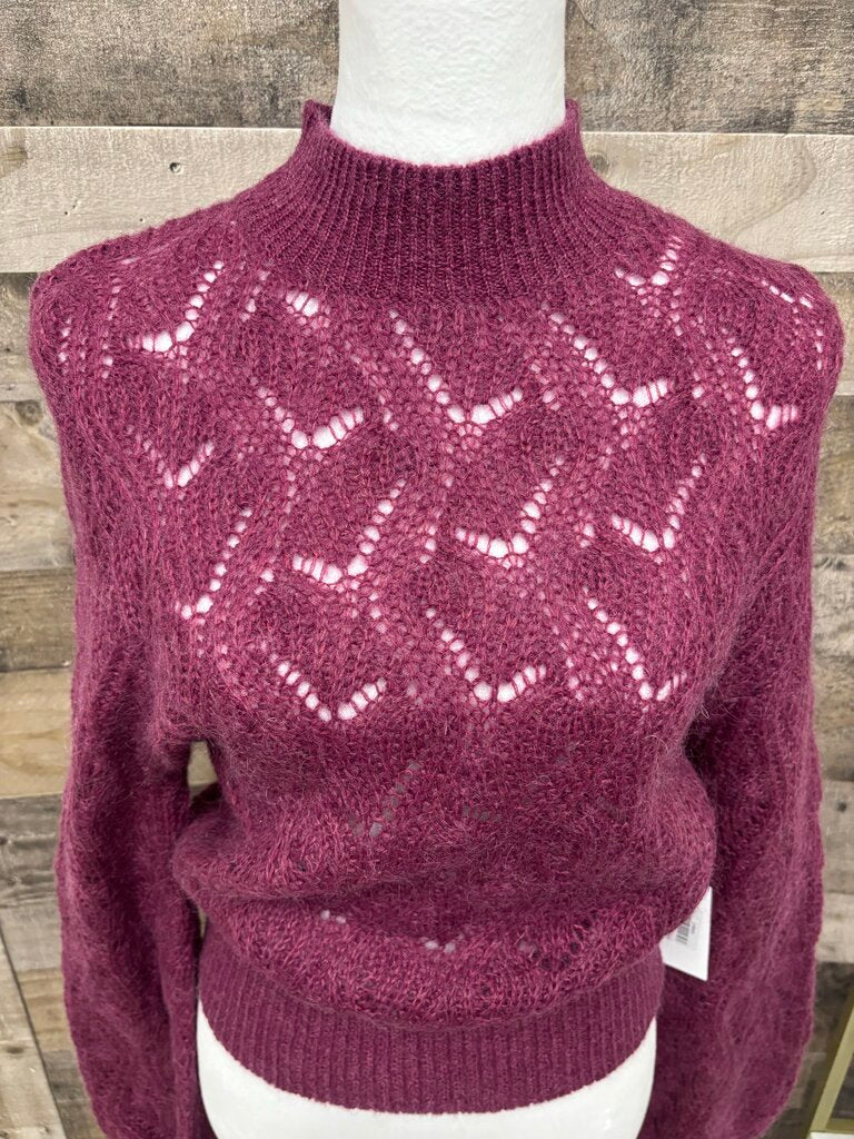 ASTR Purple Audrey Mock Neck Size M