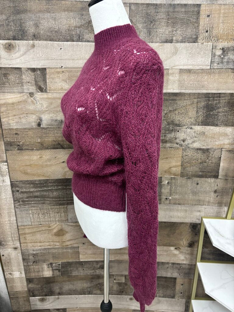 ASTR Purple Audrey Mock Neck Size M