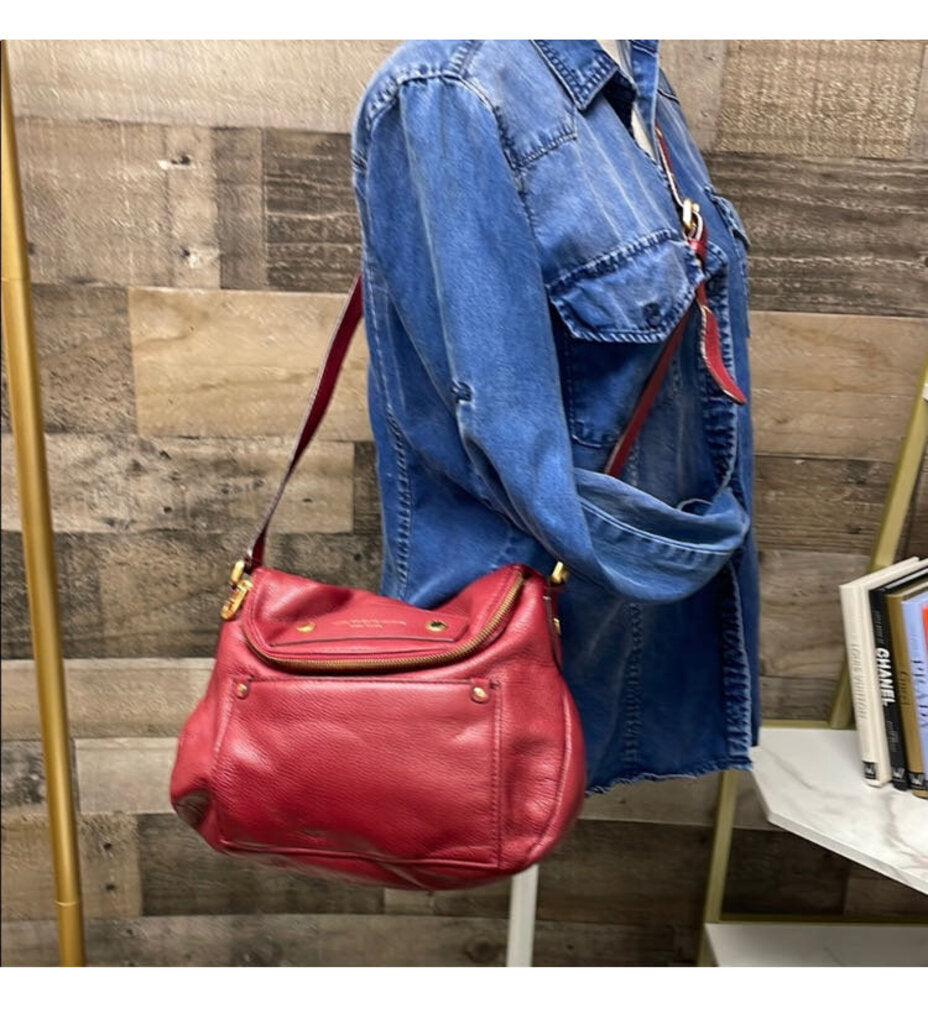 Marc Jacobs Red Fold Over Crossbody