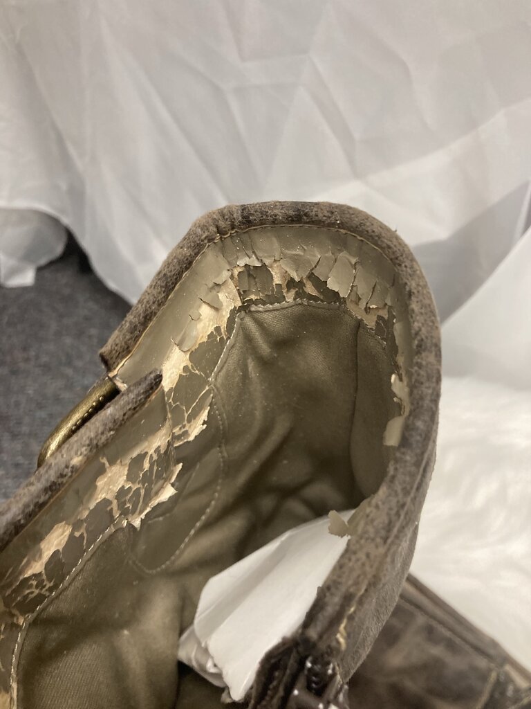 Decree Brown Faux Leather Moto Size 7.5