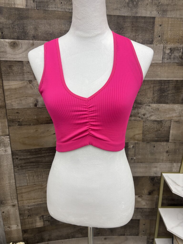 Aerie Bright Pink Tank Bra Size M