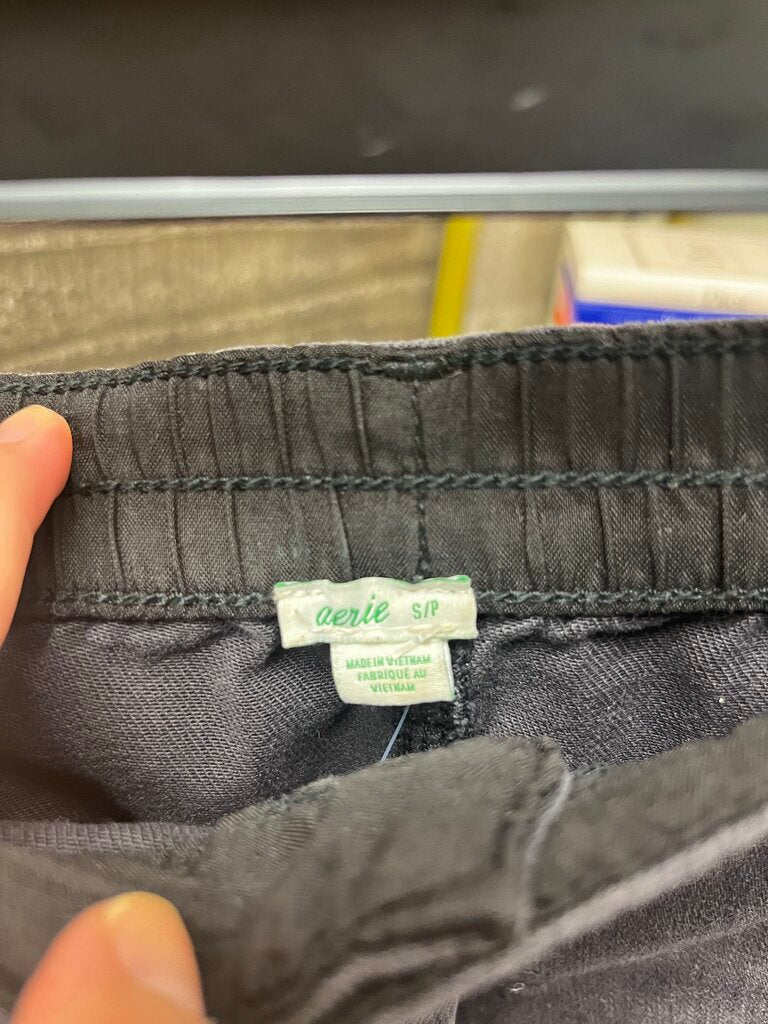 Aerie Black Distressed Jean Shorts Size S