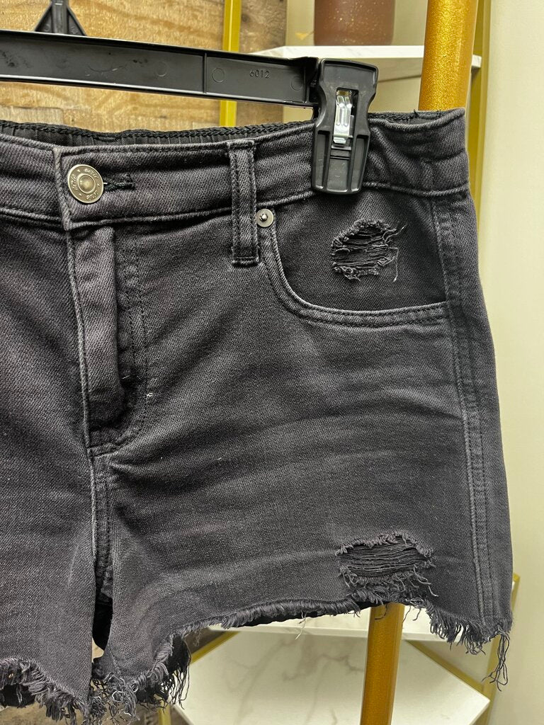 Aerie Black Distressed Jean Shorts Size S