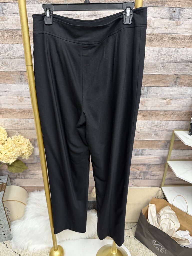 Talbots Italian Wool Black Side Zip Trouser Size 10