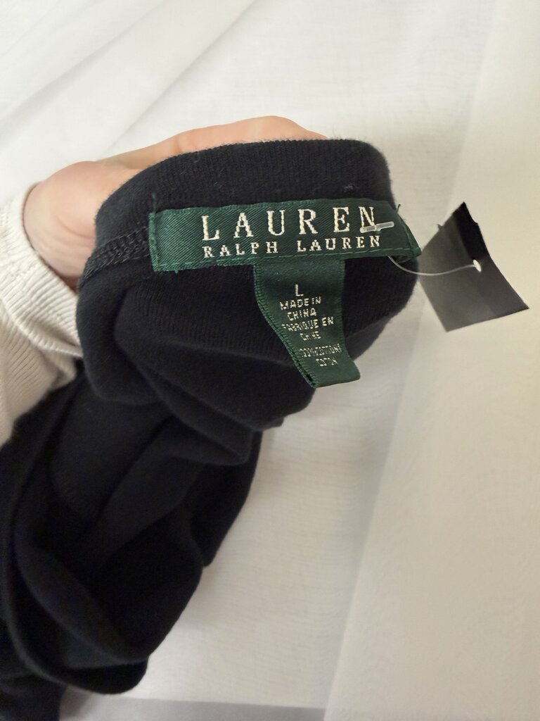 Lauren Ralph Lauren 3/4 Length Cuff Sleeve Gold Zipper Size L Lauren Ralph Lauren Black Large women TOPS