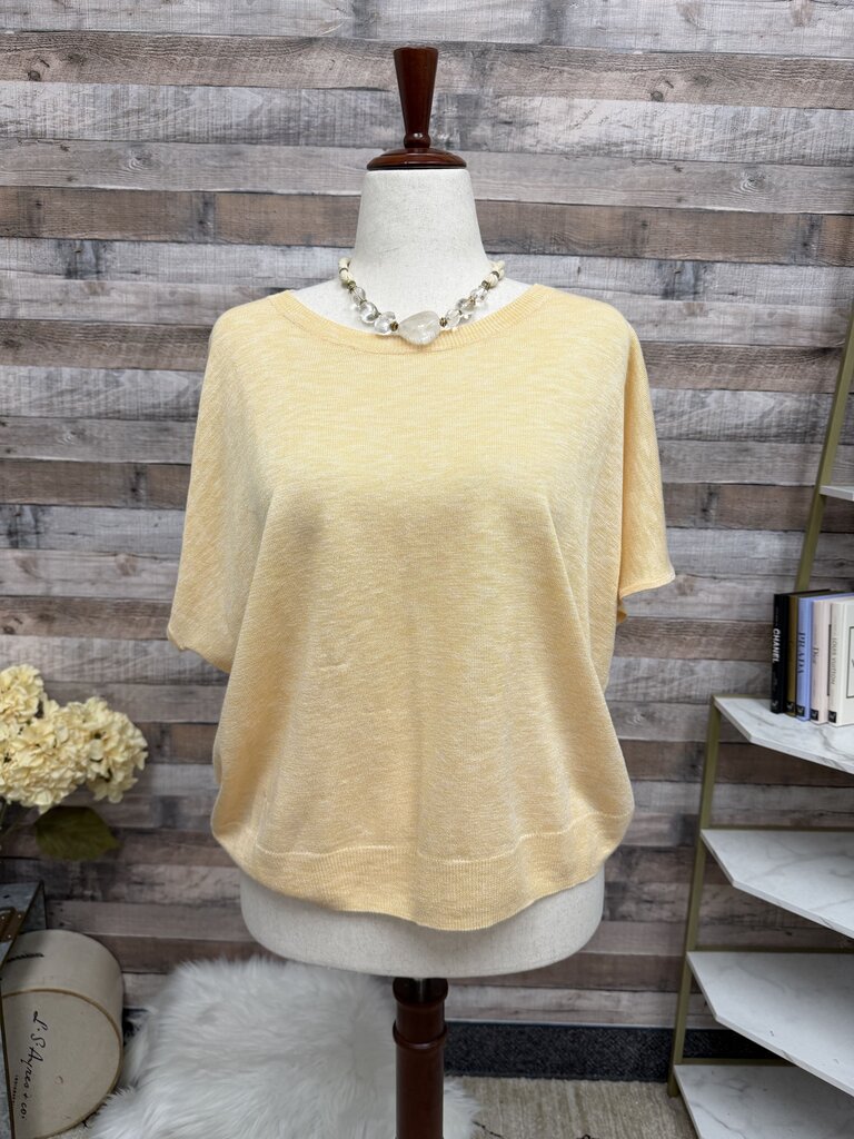 Ellen Tracy Yellow Dolman Sleeve Sweater Size XL