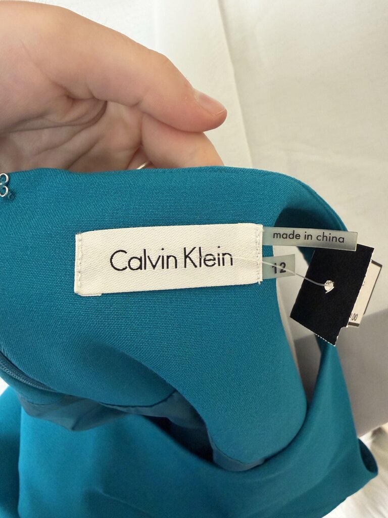 Calvin Klein Aqua Sleeveless Sheath Back Zip Size 12 Calvin Klein Aqua 12 women DRESSES