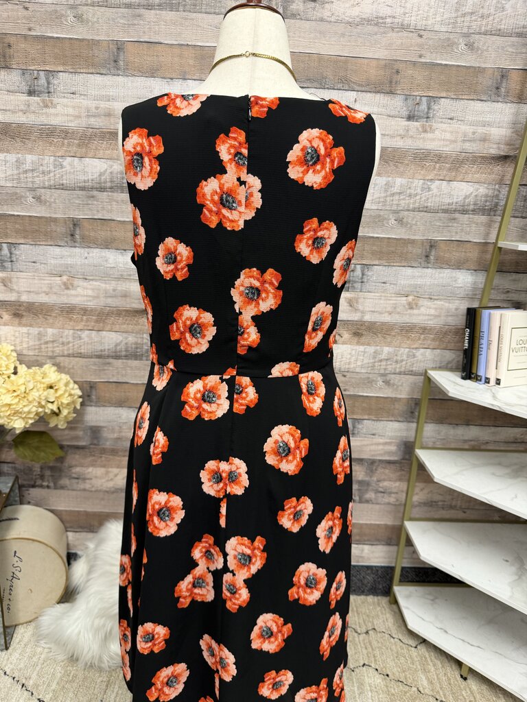 Talbots Black w/REd & Pink Floral Dress Size 12 Talbots Black & Red 12 women DRESSES