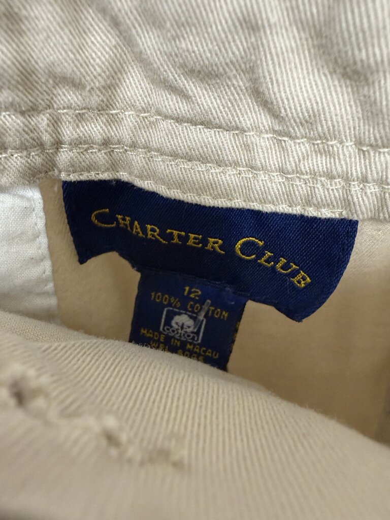 Charter Club Khaki Shorts Size 12
