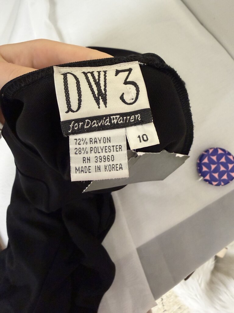 DW3 for David Warren Black Long Sleeve Dress Size 10 DW3 for David Warren Black 10 women DRESSES
