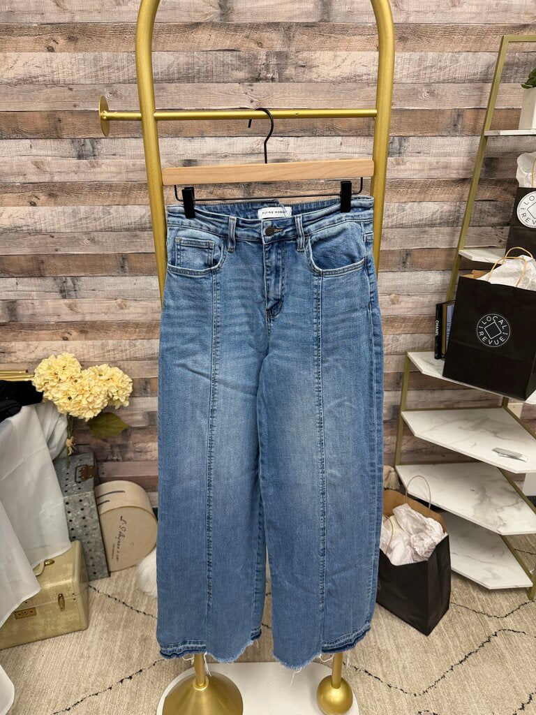 Flying Monkey Front Seam Barrel Jeans Size 28