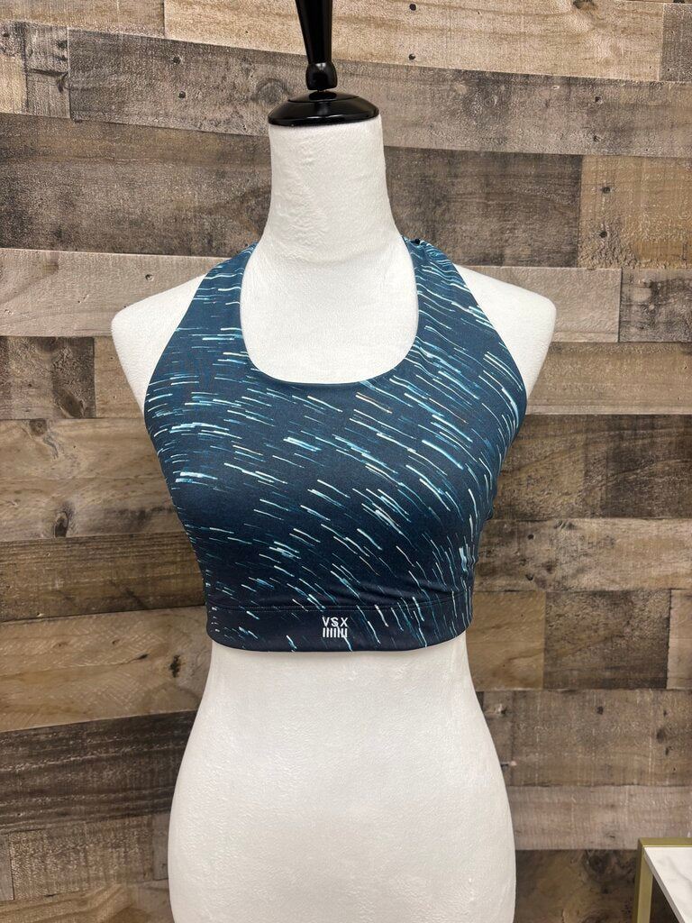 Victoria Secret Sports Bra Blue & White Size M