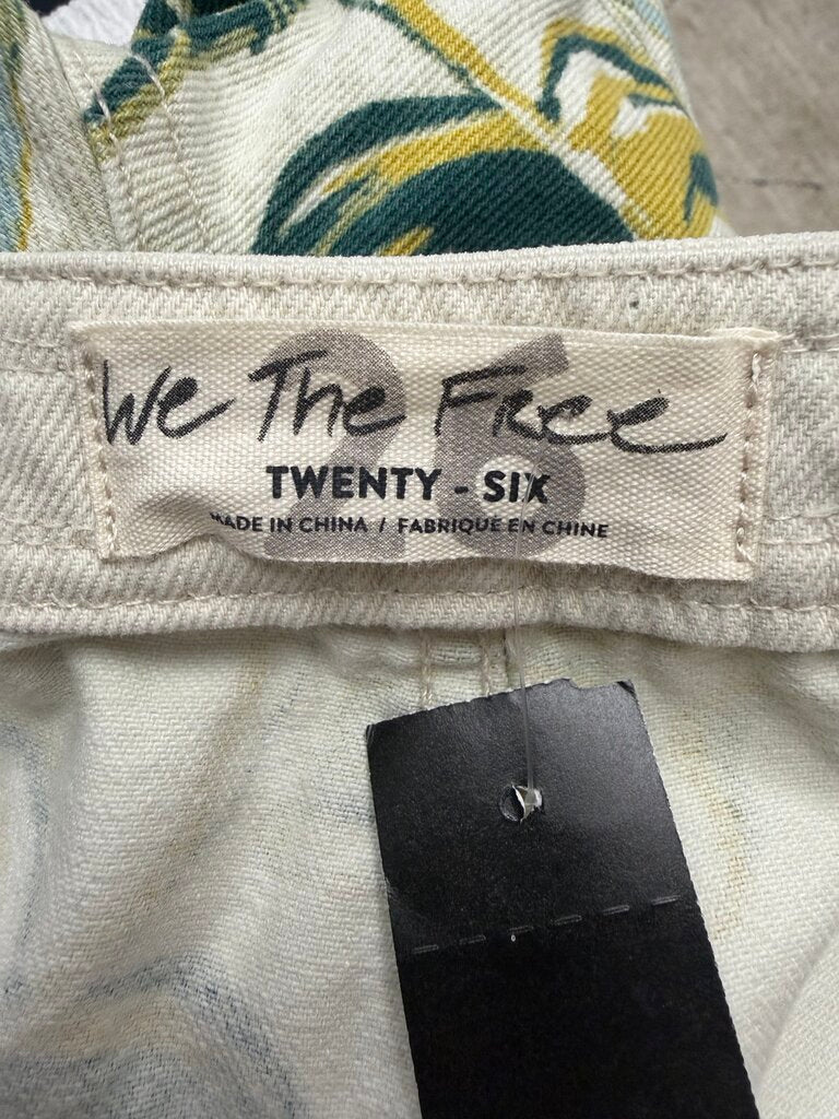 We The Free Green Palm Leaf Shorts Size S