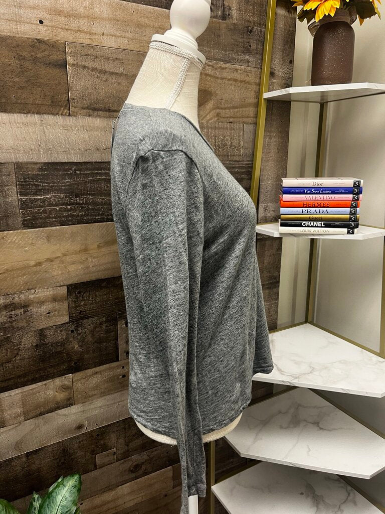 Madewell Heather Gray Long Sleeve T-Shirt Size S