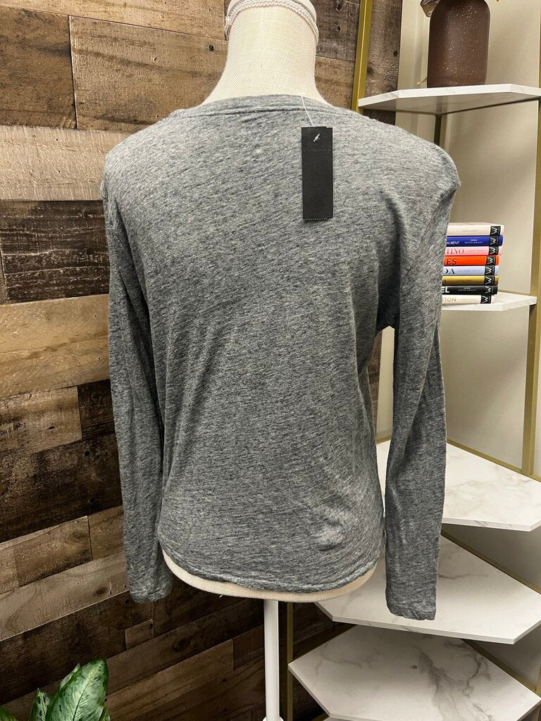 Madewell Heather Gray Long Sleeve T-Shirt Size S