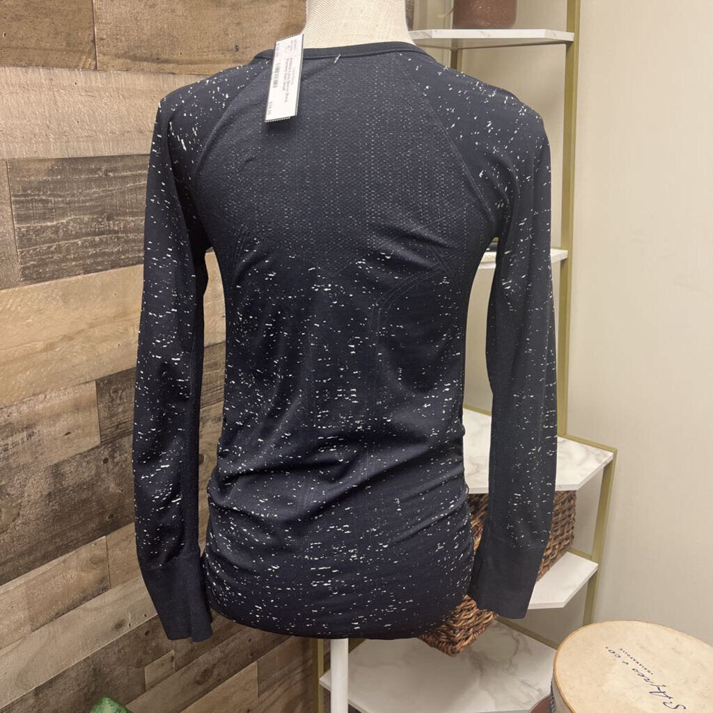 Athleta Long Sleeve Black Running Shirt Size S