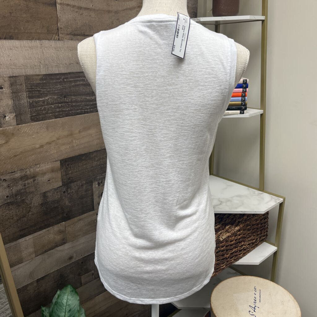 Athleta White Sleeveless Tee Size S