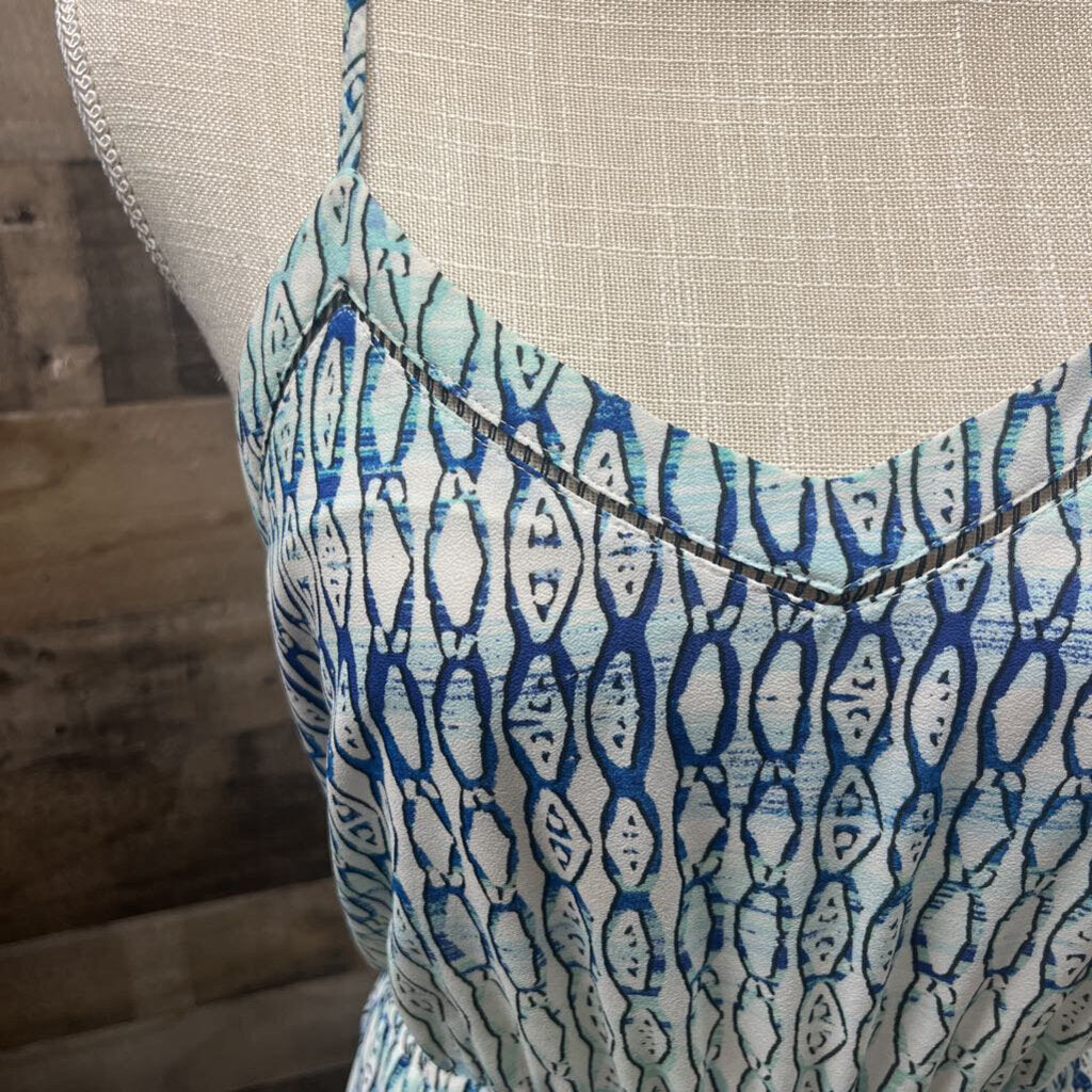 Sanctuary Blue/Geen Halter High/Low Maxi Size XS