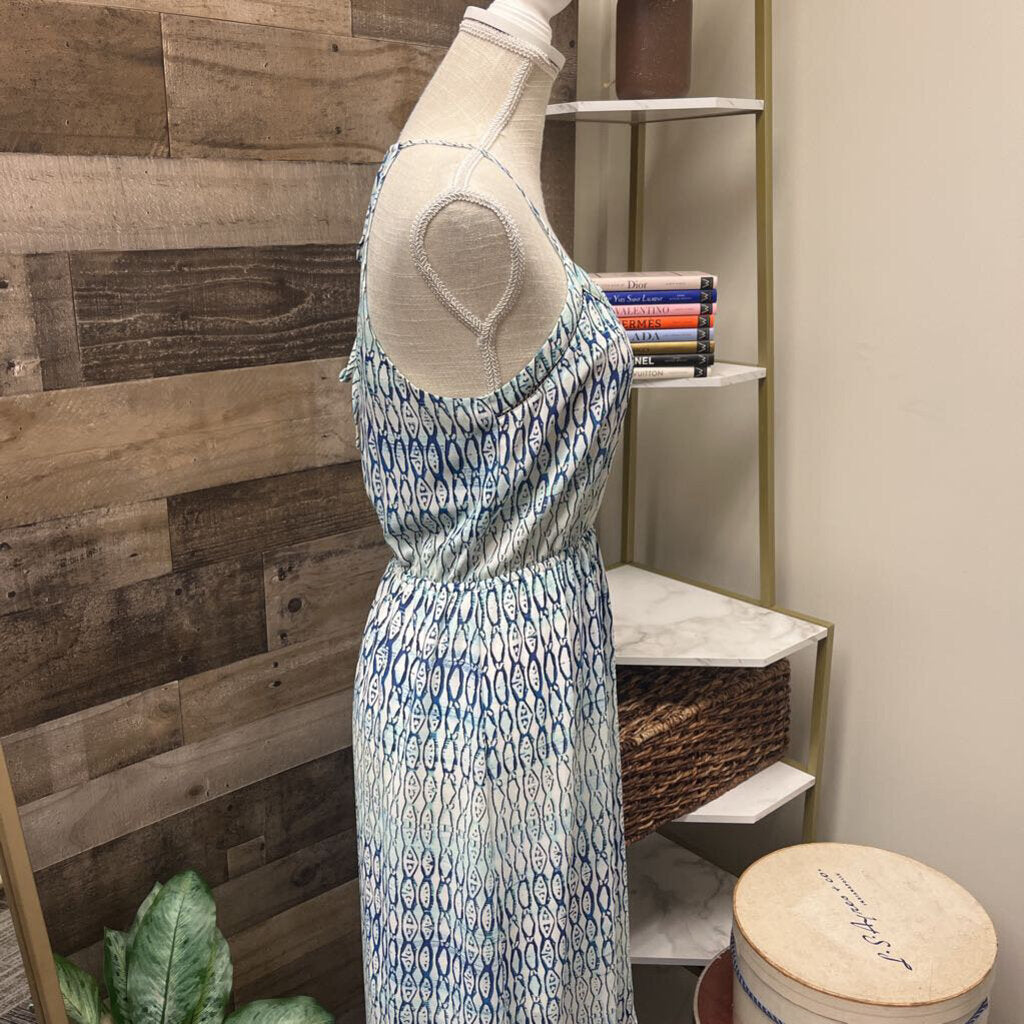 Sanctuary Blue/Geen Halter High/Low Maxi Size XS