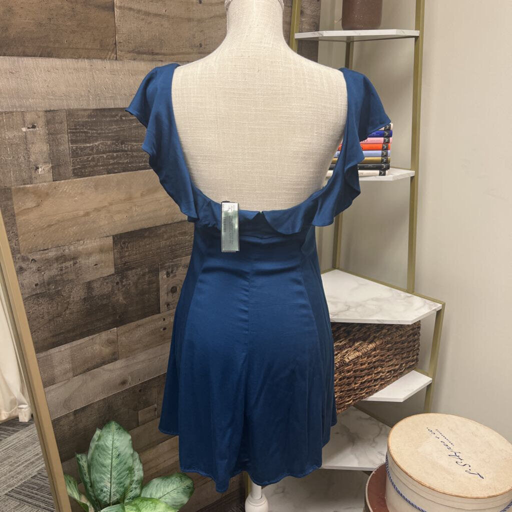 Urban Outfitters Kimchi Blue Navy Sleeveless Ruffle Mini Size S