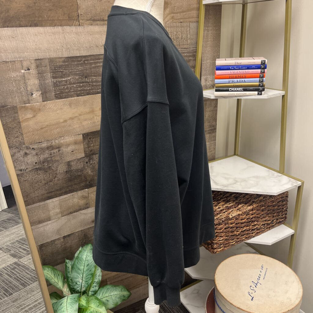 Lululemon Black Oversized Crew Neck Sweatshirt Size S