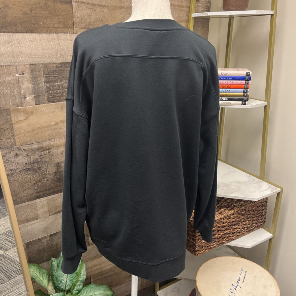 Lululemon Black Oversized Crew Neck Sweatshirt Size S