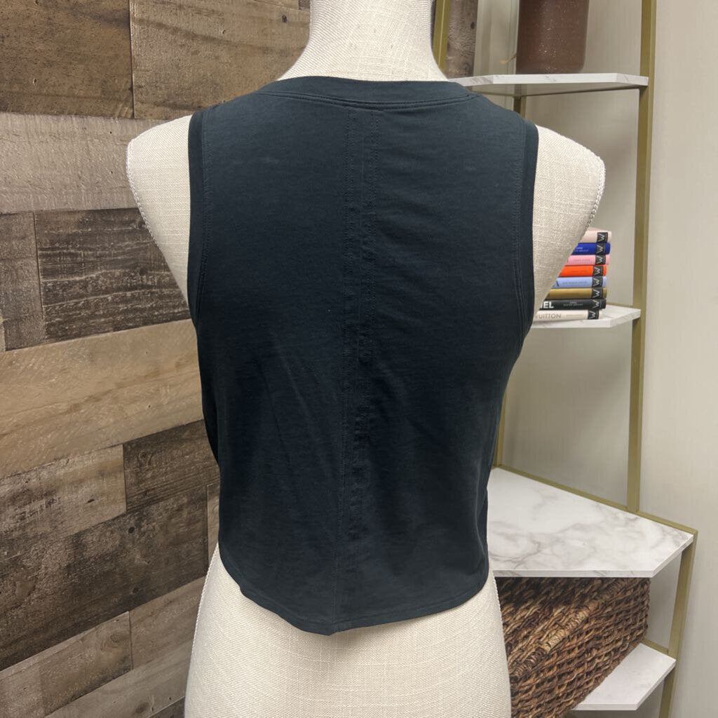 Lululemon Black Cropped Tie Front Tank Tee Size 2