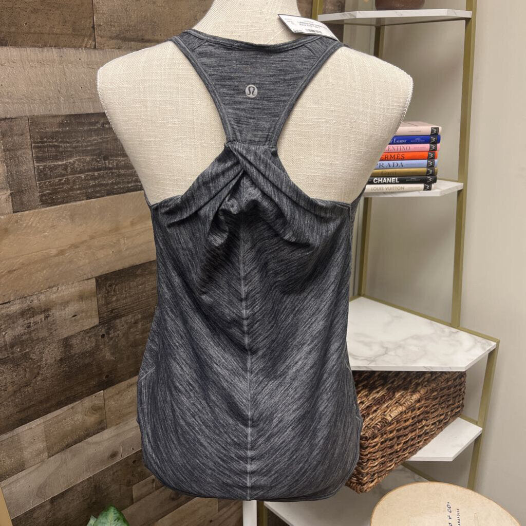 Lululemon Dark Heather Gray Racer Back Tank Size 2