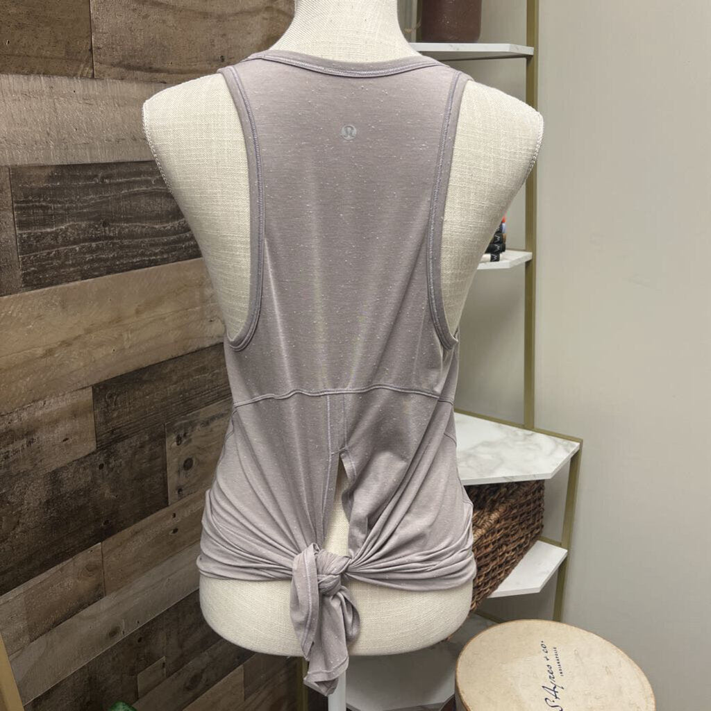 Lululemon Lt Gray Tie Back Tank Size 2