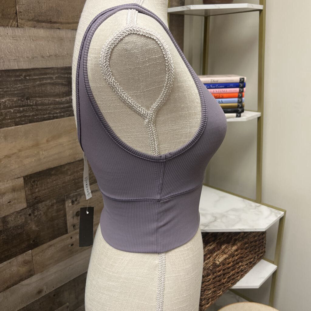 NWT Lululemon Lilac Ribbed Power Pivot Cropped Size 4